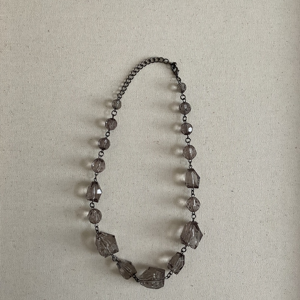 Elegant Silver Beaded Necklace